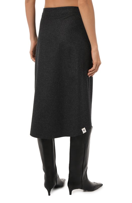 Шерстяная юбка Jil Sander J40MA0115/J40119 Серый  J40MA0115/J40119 Фото 4