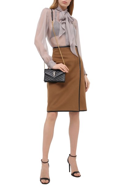 Шелковая блузка SAINT LAURENT, арт. 641580/Y065W, фото 2