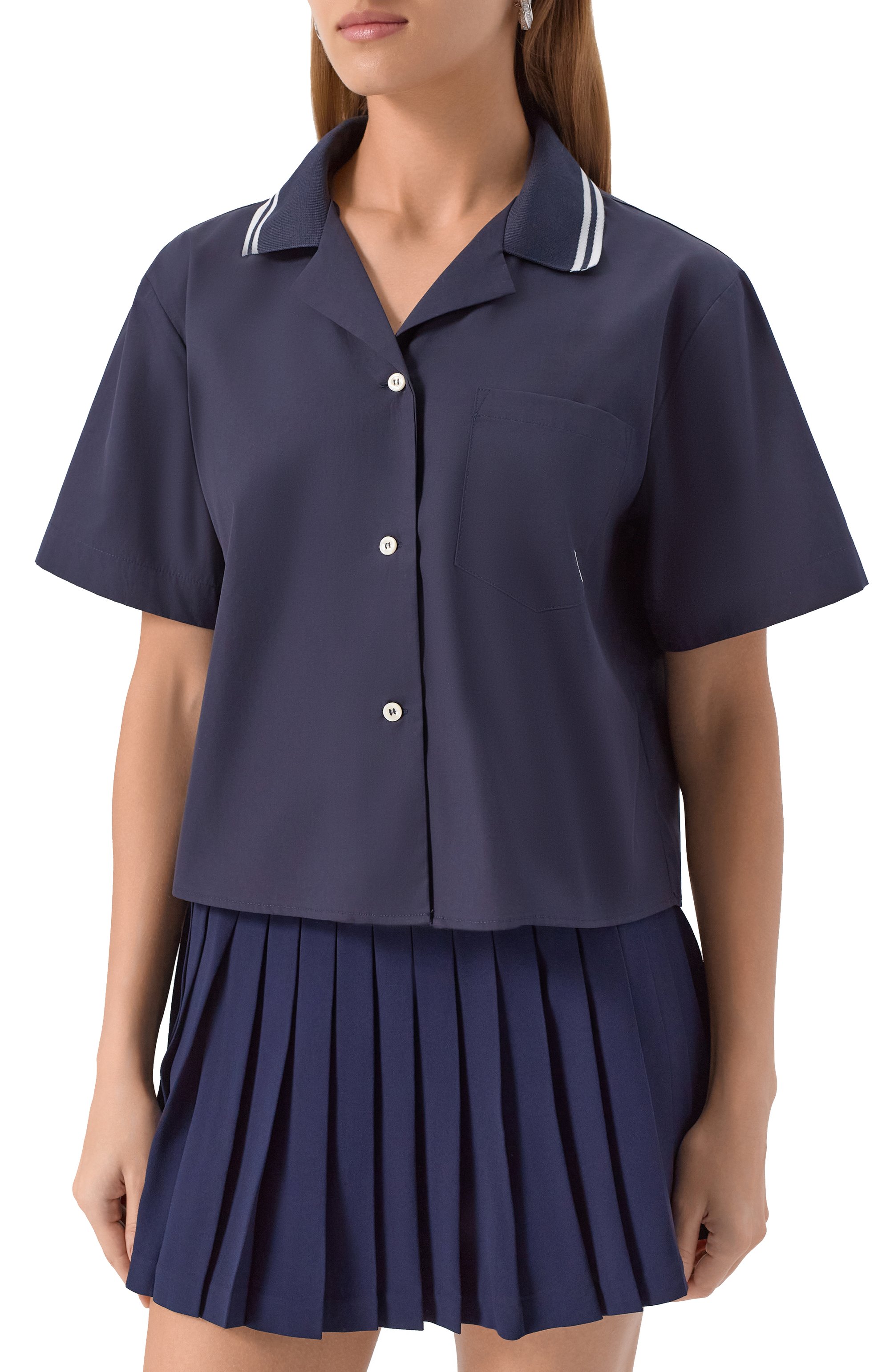 Хлопковая рубашка SPORTY AND RICH, арт. SI023602302BL106, фото 3