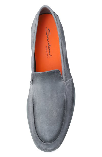 Замшевые лоферы malibu SANTONI, арт. MGAG18829FIASEAA, фото 5