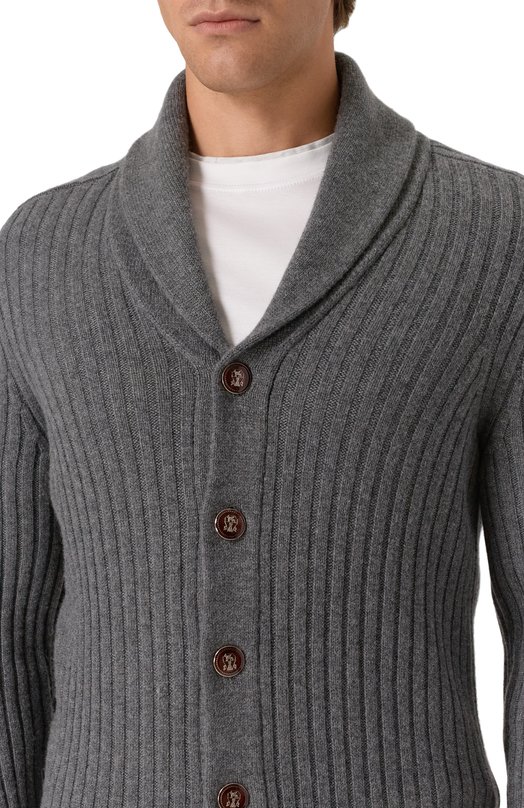 Кашемировый кардиган Brunello Cucinelli M22505506 Серый  M22505506 Фото 5
