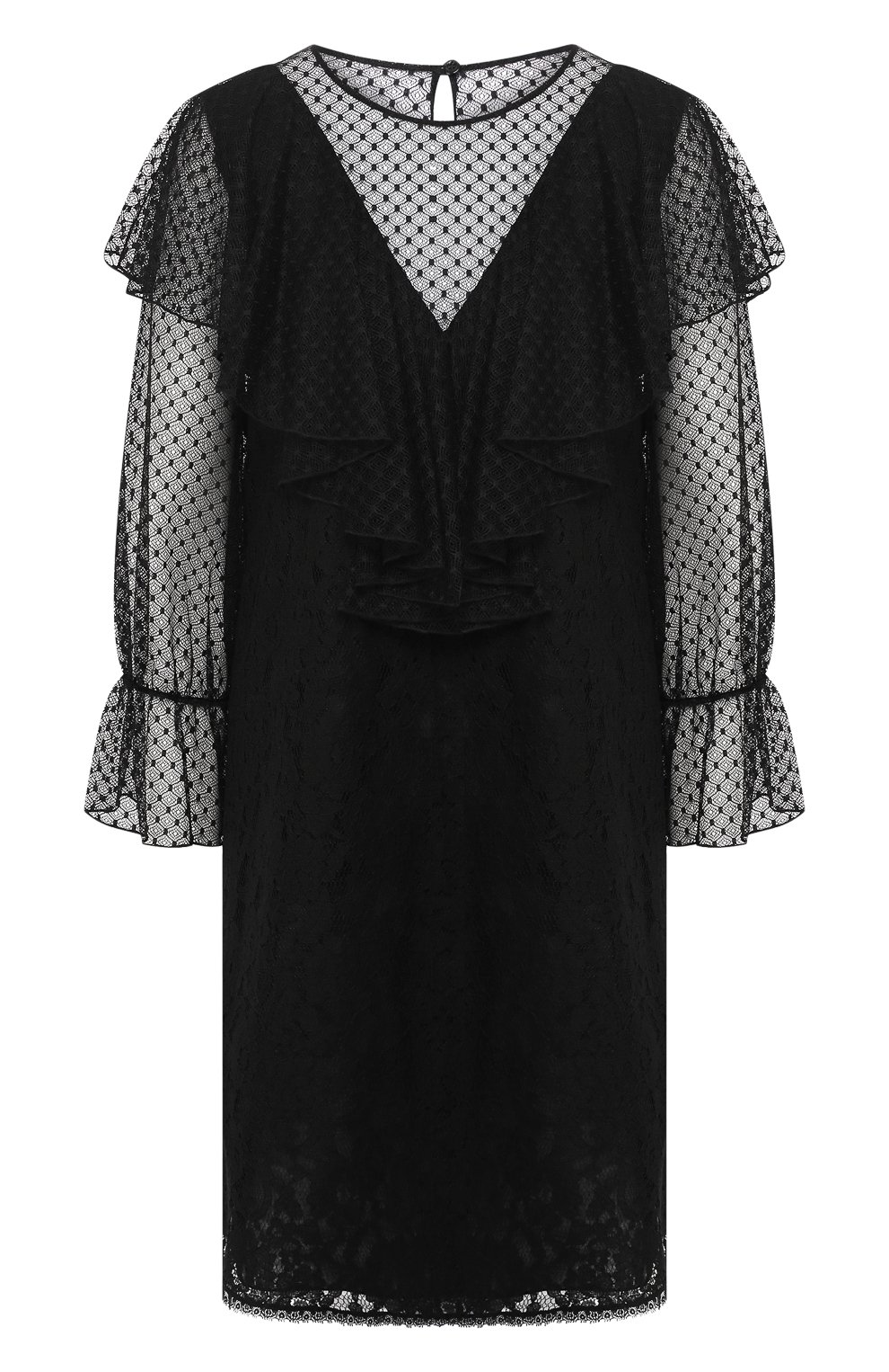 Кружевное платье SEE BY CHLOÉ черного цвета по цене 35350 руб., арт. CHS19SR019034, фото 1 Кружевное платье SEE BY CHLOÉ, арт. CHS19SR019034, фото 1