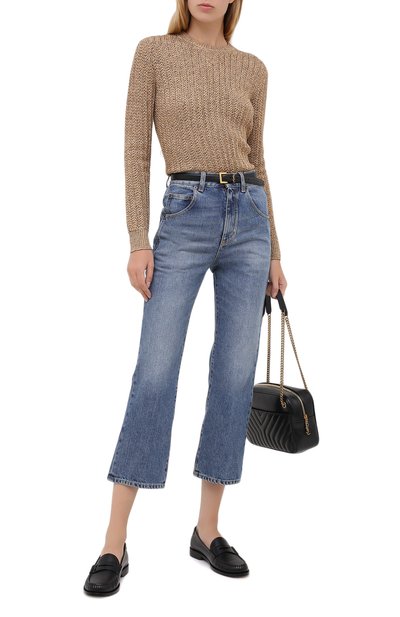 Джинсы SAINT LAURENT синего цвета по цене 89600 руб., арт. 635895/Y893V, фото 2 Джинсы SAINT LAURENT, арт. 635895/Y893V, фото 2