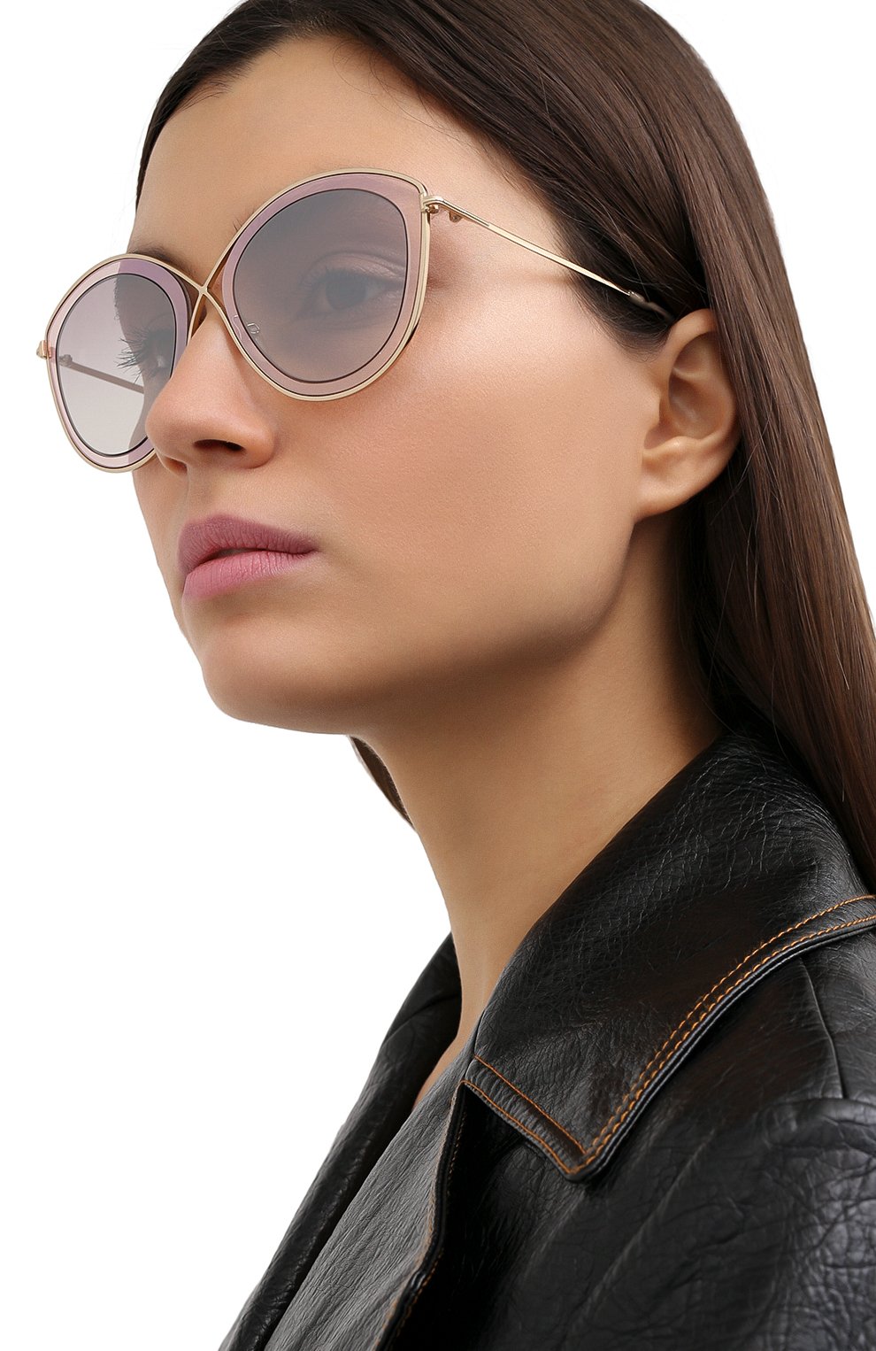 Солнцезащитные очки TOM FORD светло-розового цвета по цене 28500 руб., арт. TF604 47G, фото 2 Солнцезащитные очки TOM FORD, арт. TF604 47G, фото 2