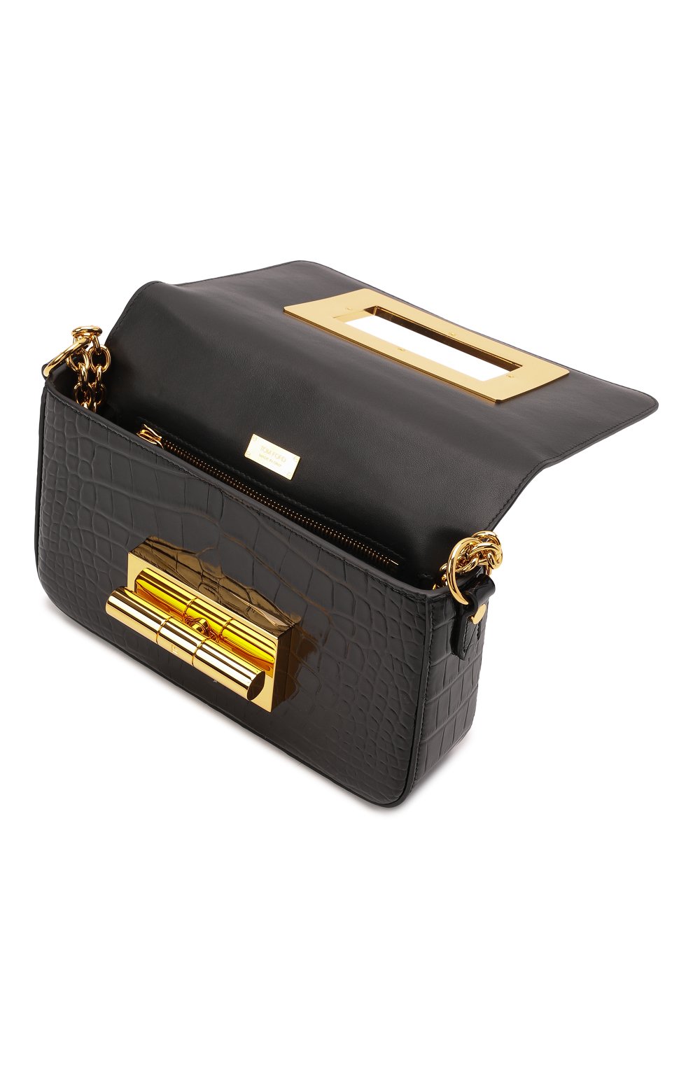 Сумка natalia medium из кожи аллигатора TOM FORD черного цвета по цене 1820000 руб., арт. L0826T-A15/AMIS, фото 5 Сумка natalia medium из кожи аллигатора TOM FORD, арт. L0826T-A15/AMIS, фото 5