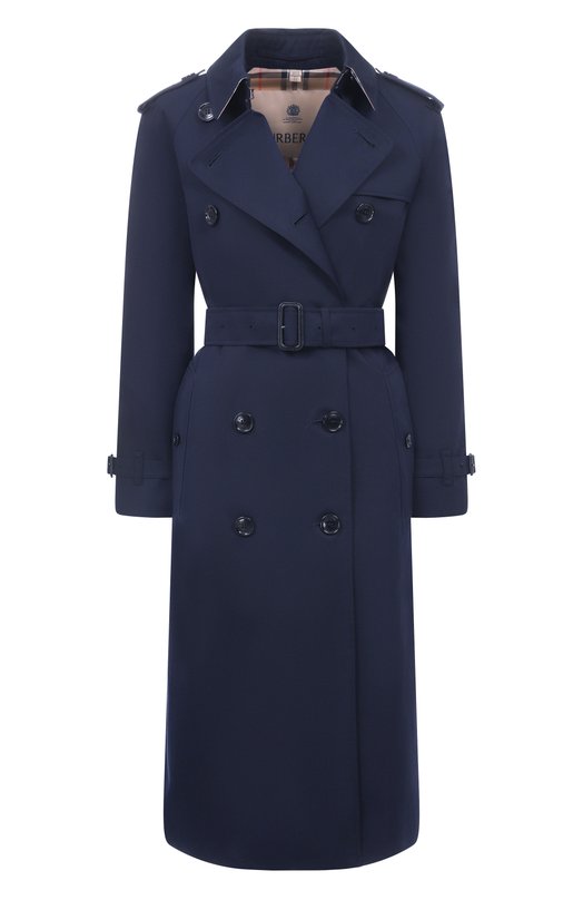 Хлопковый тренч Burberry 8117260 Синий 8117260