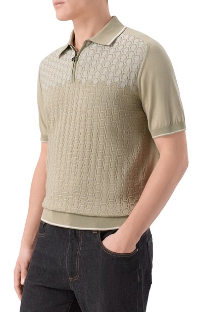 Поло из шелка и хлопка STEFANO RICCI, арт. K818109P31/F26175, фото 3