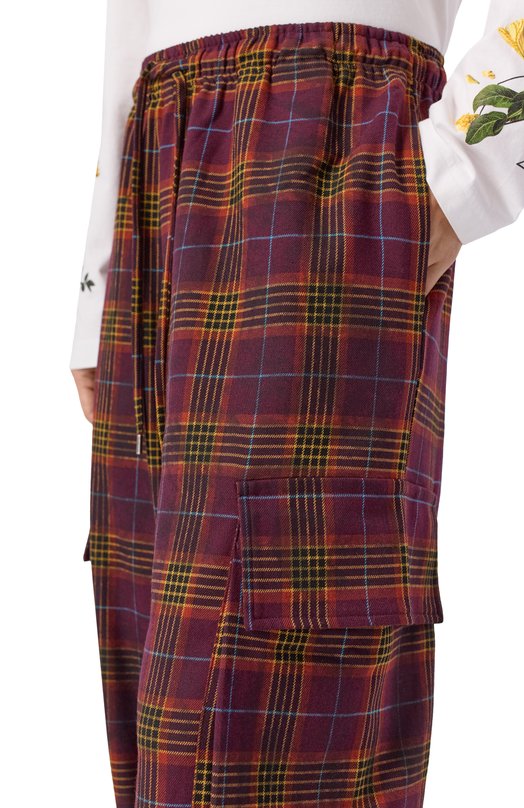 Брюки-карго Palm Angels PWCF016F25FAB001 Бордовый  PWCF016F25FAB001 Фото 5