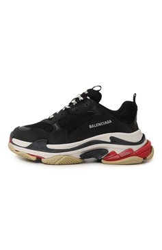 Мужские кроссовки triple s BALENCIAGA черного цвета, арт. 533882/W090M | Фото 4 (Материал внешний: Экокожа, Текстиль; Подошва: Массивная; Материал утеплителя: Без утеплителя; Стили: Классический; Кросс-КТ: Низкие)