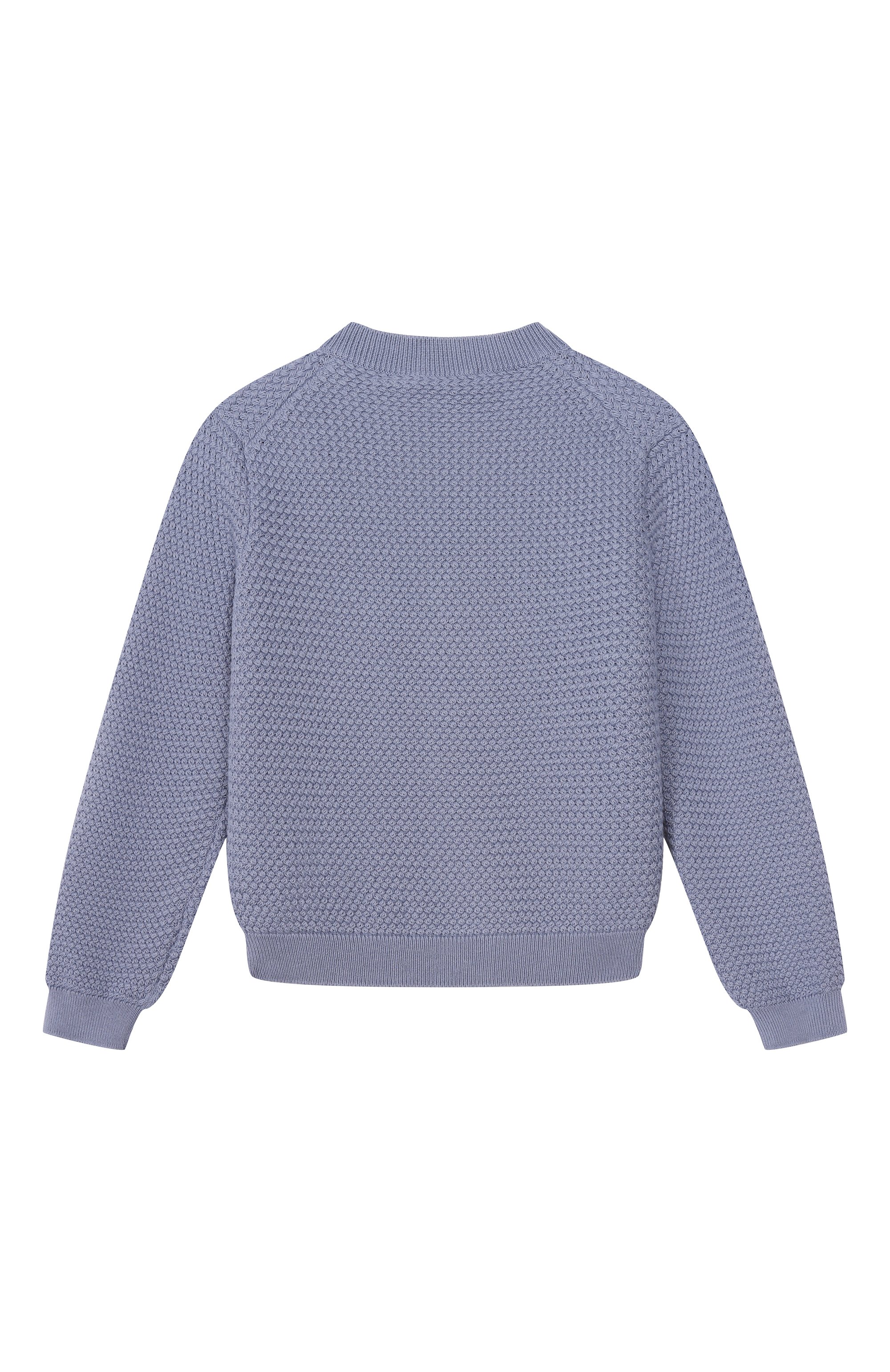 Хлопковый кардиган DOLCE & GABBANA тёмно-голубого цвета по цене 59900 руб., арт. L1KWG1/JBCIR, фото 2 Хлопковый кардиган DOLCE & GABBANA, арт. L1KWG1/JBCIR, фото 2