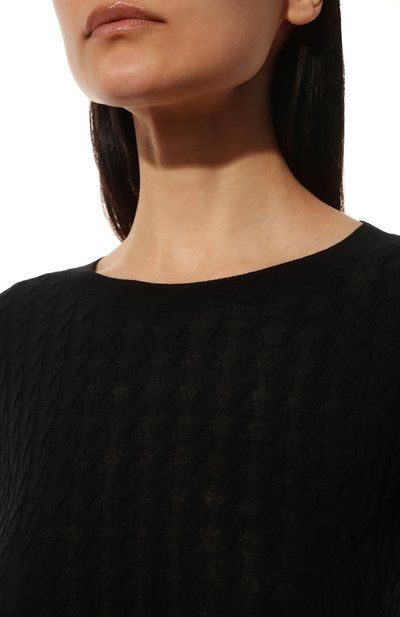 Шерстяной пуловер TOTEME черного цвета по цене 43600 руб., арт. 221-558-751, фото 5 Шерстяной пуловер TOTEME, арт. 221-558-751, фото 5