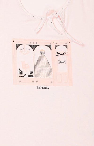 Пижама из модала с принтом LA PERLA розового цвета по цене 8995 руб., арт. 51651/2-6, фото 4 Пижама из модала с принтом LA PERLA, арт. 51651/2-6, фото 4