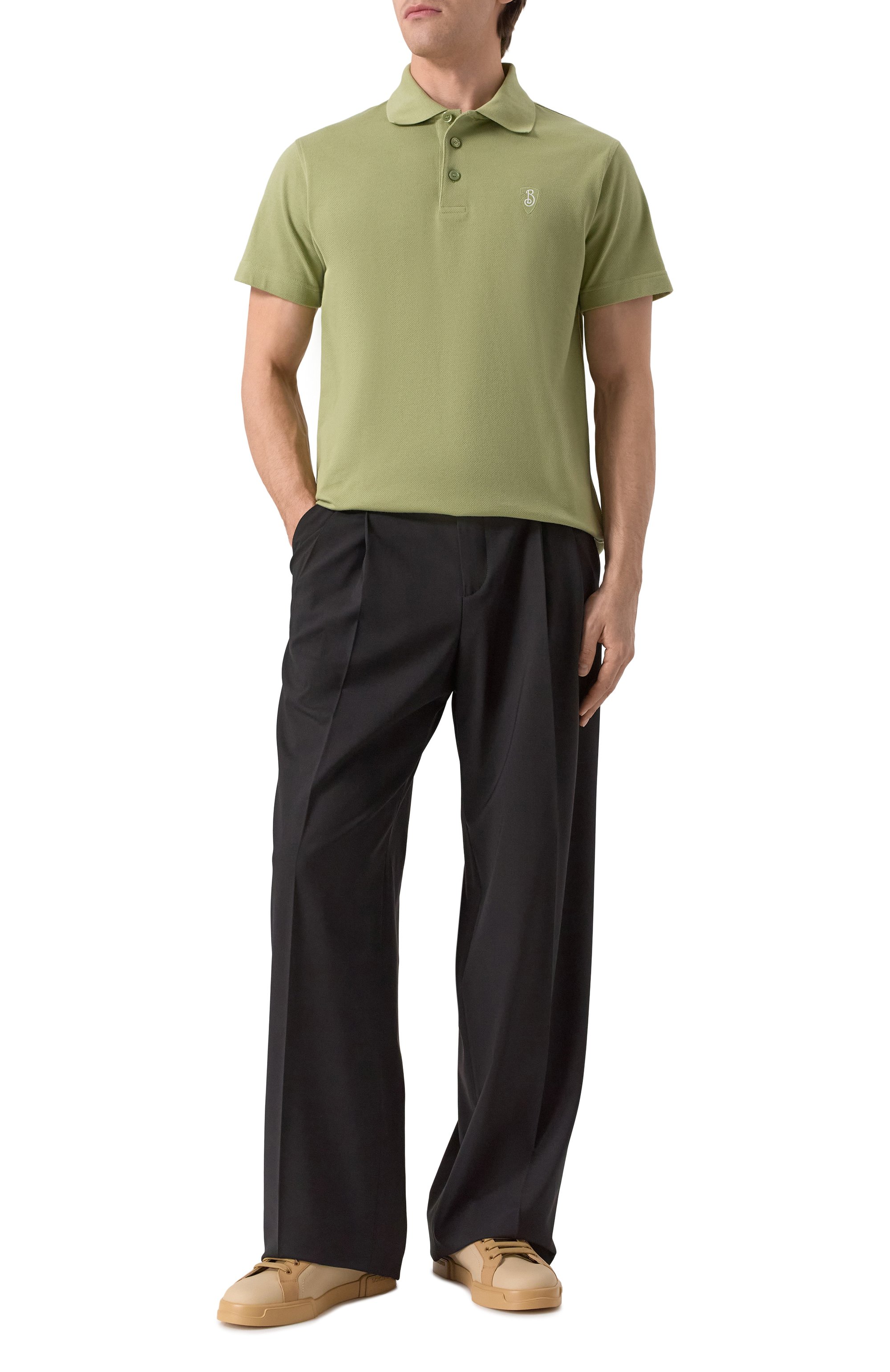 Хлопковое поло BURBERRY, арт. 8105140, фото 2