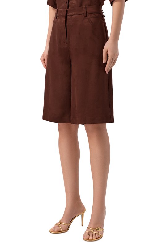 Шелковые шорты MVST M26.2PW.T043/F126 FL0RAL JACQUARD Коричневый  M26.2PW.T043/F126 FL0RAL JACQUARD Фото 3