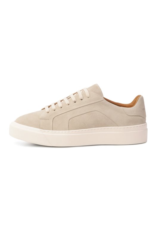 Замшевые кеды Kiton USSA268N0119004 Бежевый  USSA268N0119004 Фото 4