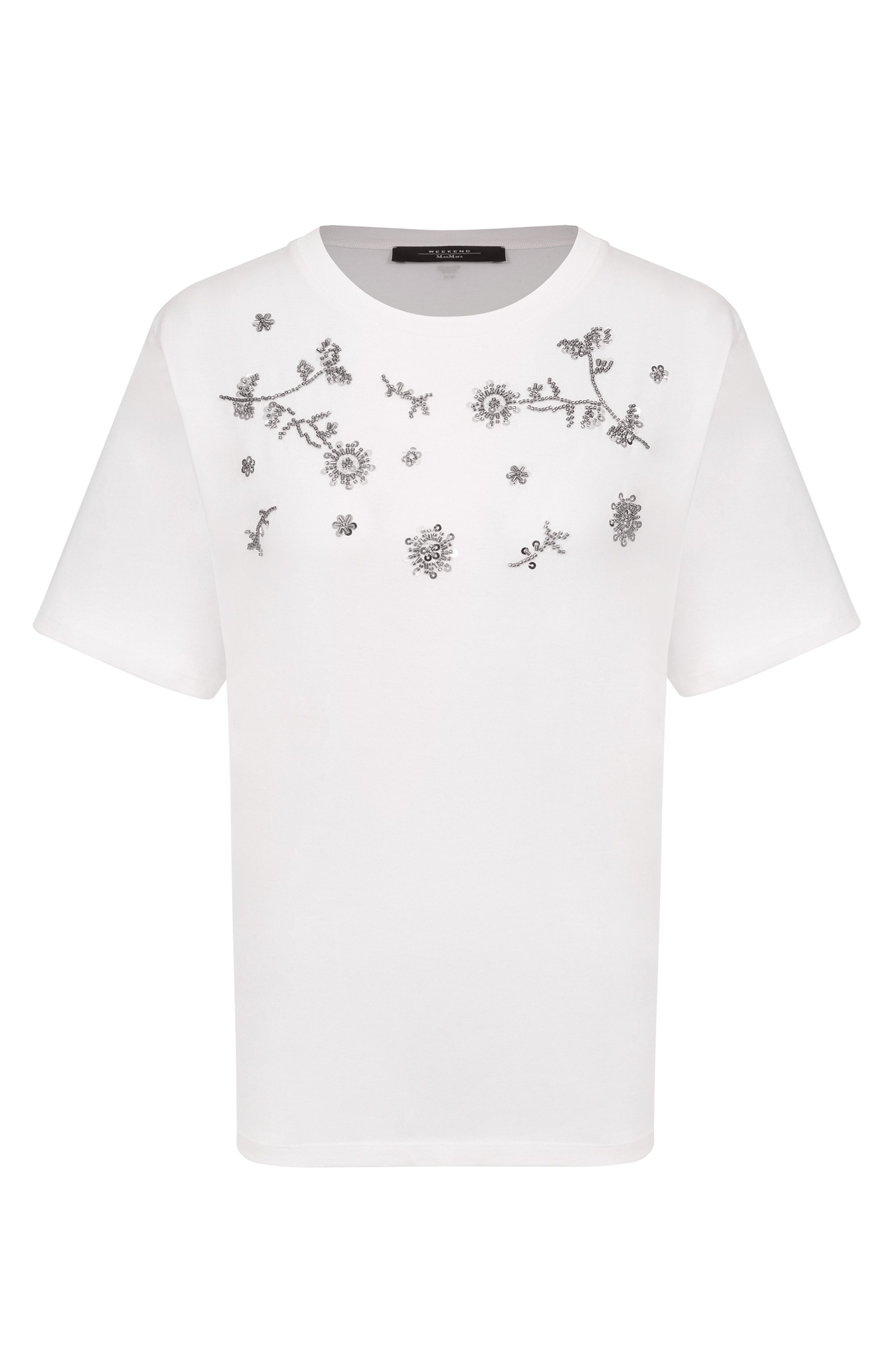 Хлопковая футболка WEEKEND MAX MARA белого цвета по цене 16800 руб., арт. WKDAGILE, фото 1 Хлопковая футболка WEEKEND MAX MARA, арт. WKDAGILE, фото 1