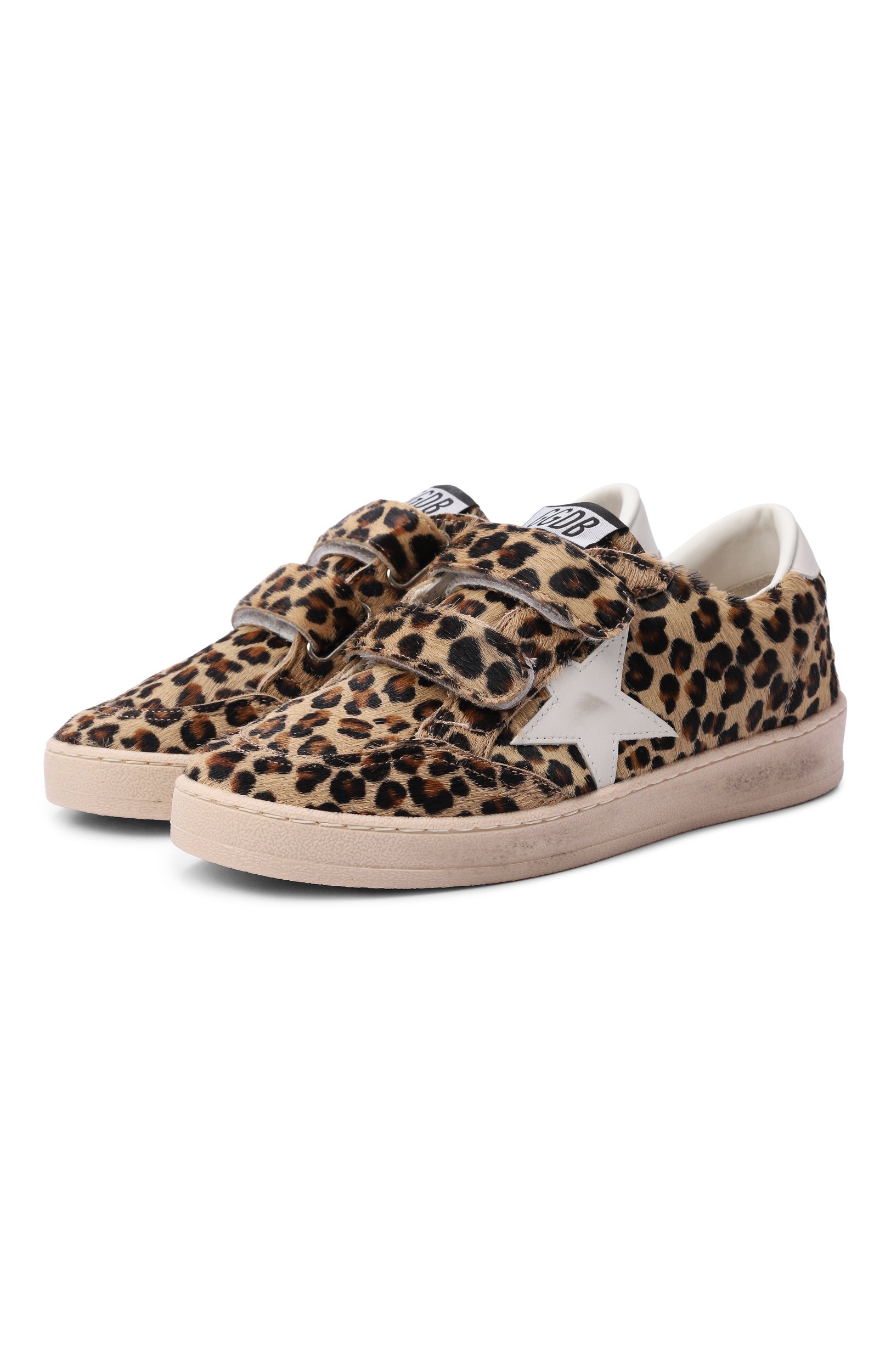 Кожаные кеды ball star GOLDEN GOOSE DELUXE BRAND леопардового цвета по цене 51100 руб., арт. GTF00501.F008053, фото 1 Кожаные кеды ball star GOLDEN GOOSE DELUXE BRAND, арт. GTF00501.F008053, фото 1