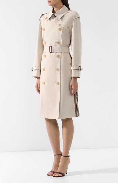Хлопковый тренч trecastle BURBERRY светло-бежевого цвета по цене 289500 руб., арт. 8002209, фото 3 Хлопковый тренч trecastle BURBERRY, арт. 8002209, фото 3