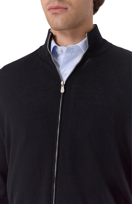 Кардиган из шерсти и кашемира Brunello Cucinelli M2400106 Чёрный  M2400106 Фото 5