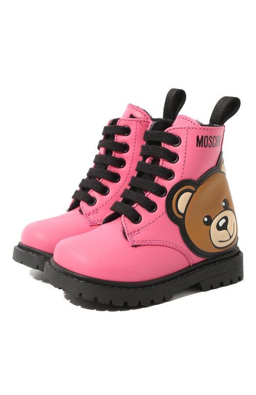 

Кожаные ботинки Moschino, Розовый