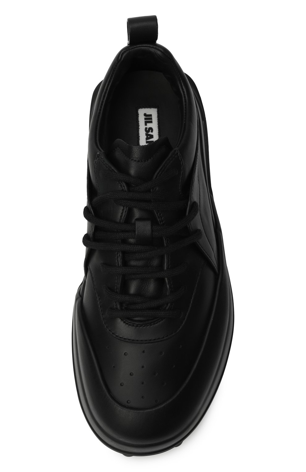 Кожаные кроссовки orb JIL SANDER черного цвета по цене 105000 руб., арт. J32WS0040/P6244, фото 6 Кожаные кроссовки orb JIL SANDER, арт. J32WS0040/P6244, фото 6