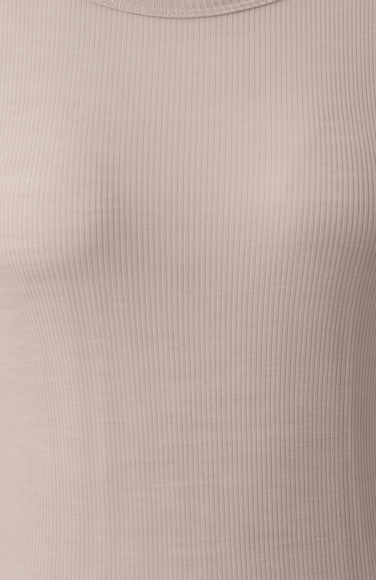 Женская лонгслив из шерсти и шелка ZIMMERLI кремового цвета, арт. 370-53020 | Фото 6 (Материал внешний: Шелк, Шерсть; Нос: Не проставлено)