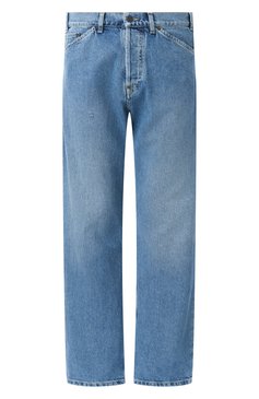 Мужские джинсы MOSCHINO синего цвета, арт. J0330/0222 | Фото 1 (Драгоценные камни: Проставлено; Материал сплава: Проставлено; Длина (брюки, джинсы): Стандартные; Силуэт М (брюки): Широкие; Кросс-КТ: Деним; Материал внешний: Деним, Хлопок; Стили: Повседневный; Детали: Делаве, Накладные карманы)