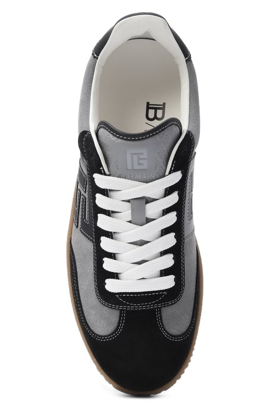 Замшевые кеды Swan Balmain GM1VI360/LGV0 Серый  GM1VI360/LGV0 Фото 5