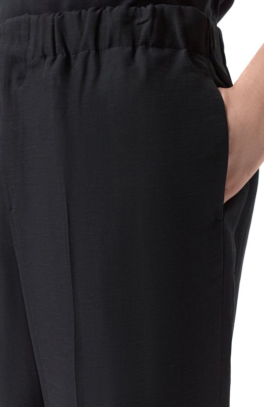 Брюки из вискозы и льна Laneus S6LAMAPA083 Чёрный  S6LAMAPA083 Фото 5