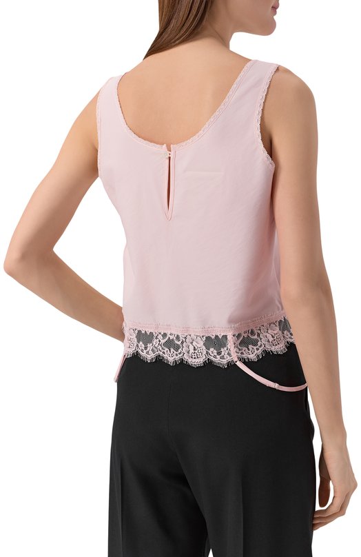 Топ из вискозы и хлопка MM6 S52NC0357/M35731 Розовый  S52NC0357/M35731 Фото 4