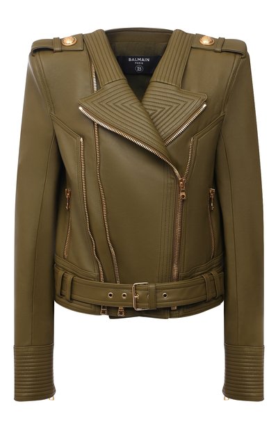 Женская кожаная куртка BALMAIN, арт. WF0TD000/L183