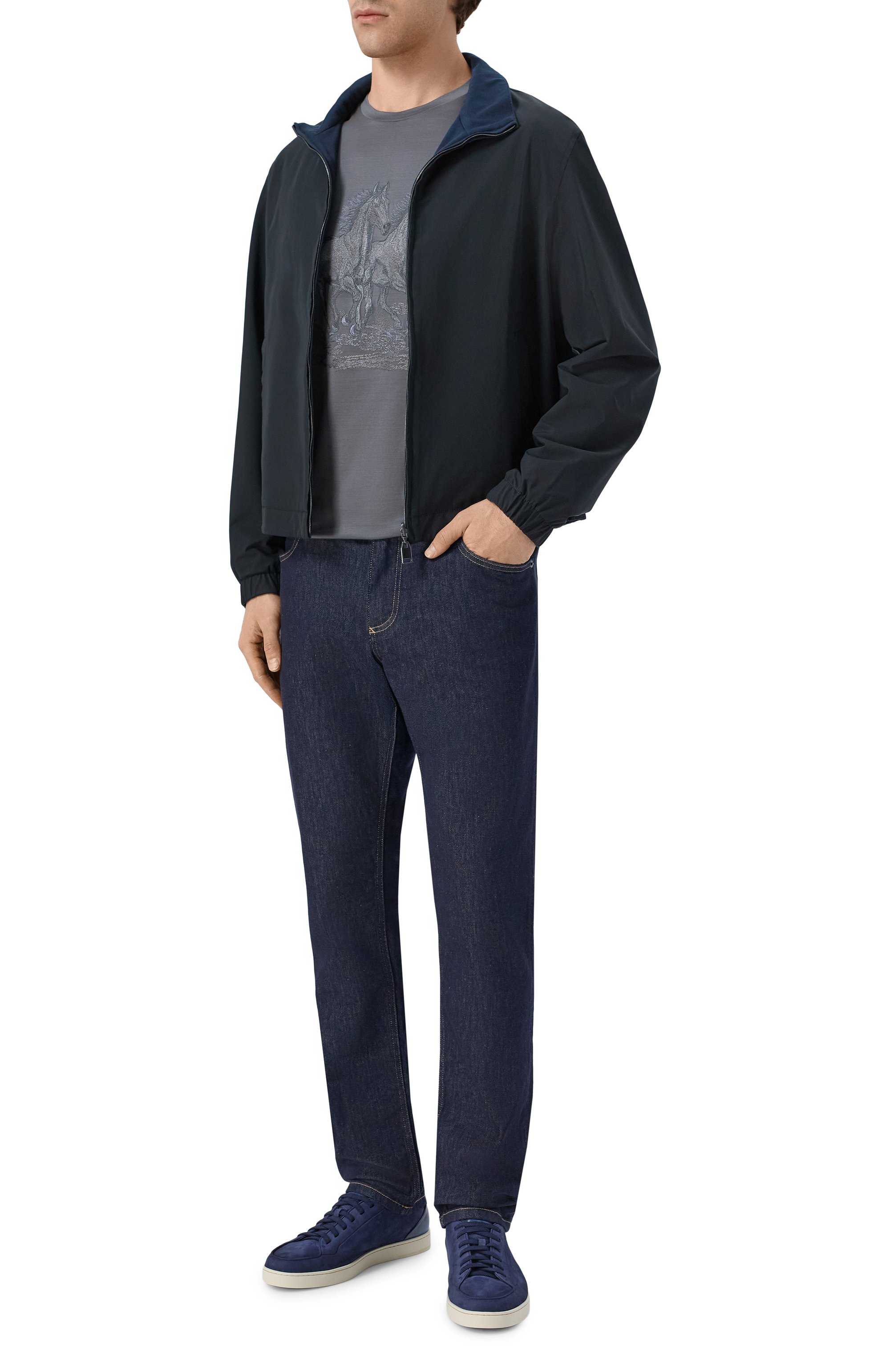 Хлопковая футболка STEFANO RICCI серого цвета по цене 103000 руб., арт. MNH6205360/TE0001, фото 2 Хлопковая футболка STEFANO RICCI, арт. MNH6205360/TE0001, фото 2