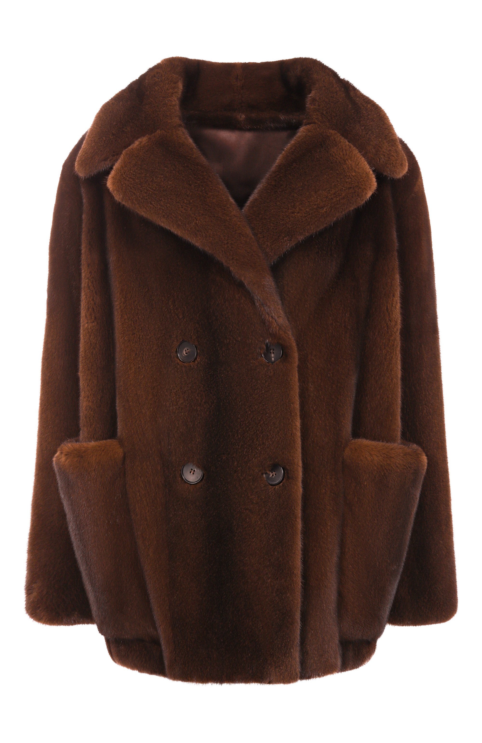 Шуба из нор ки MVST, арт. M010/MINK BROWN, фото 1