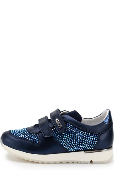 Кожаные кроссовки с застежками велькро и стразами MISSOURI, арт. 11567/31-34, фото 2