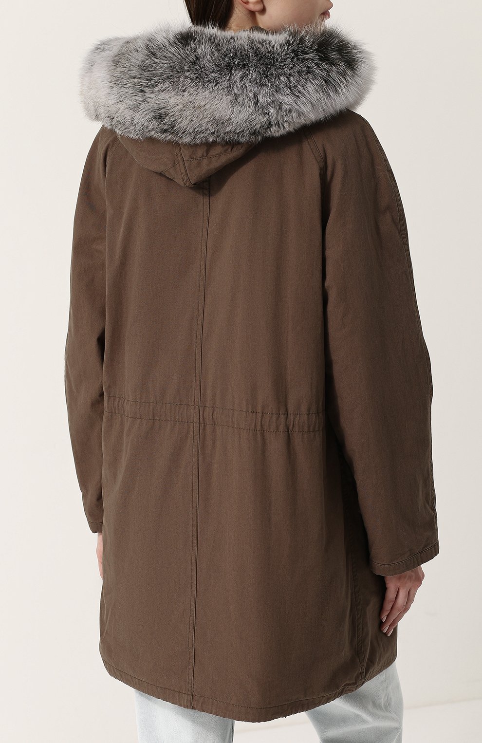 Хлопковая парка с капюшоном и подстежкой из меха кролика YS ARMY PARIS, арт. AF10890F03X, фото 4