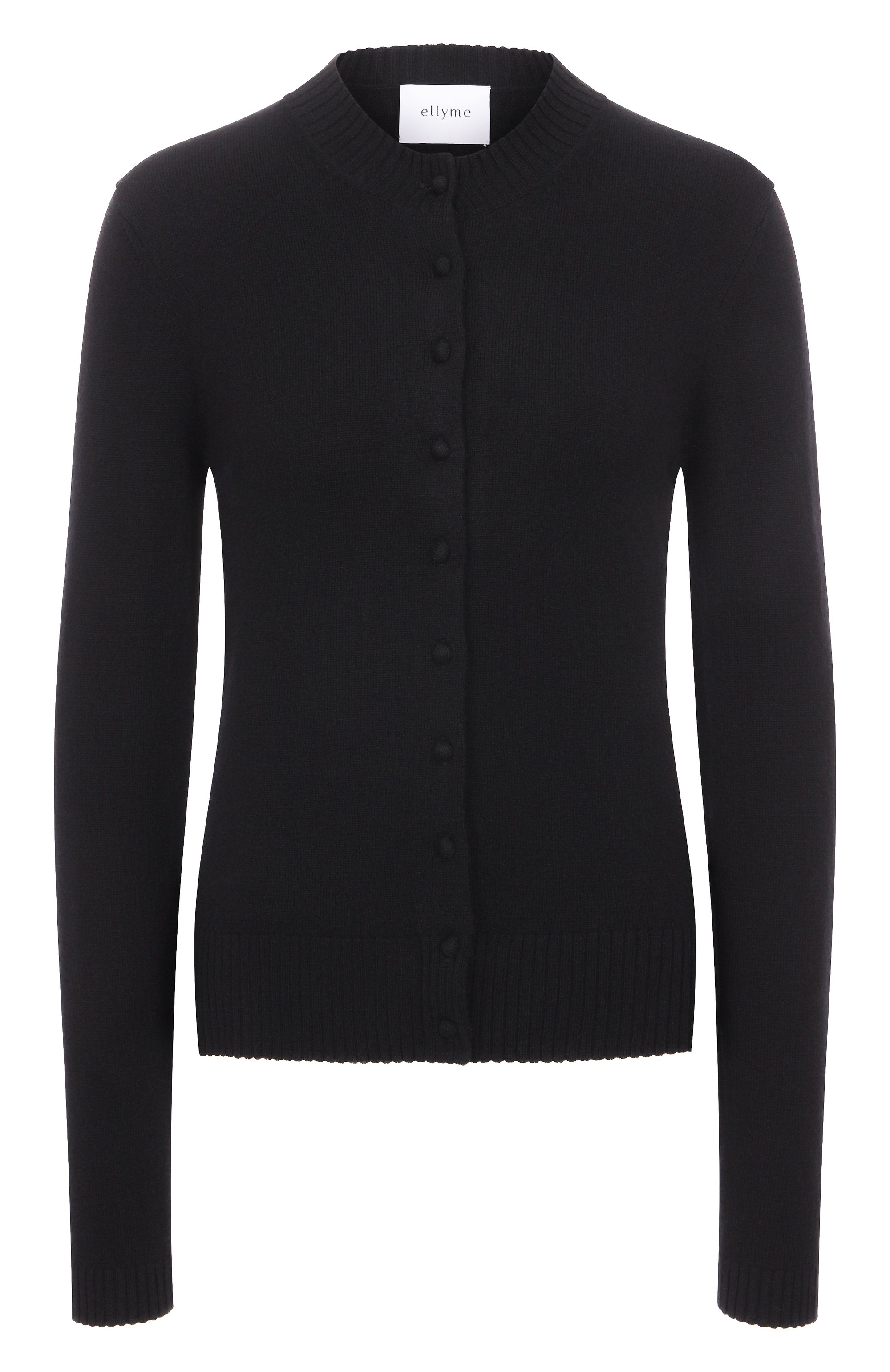Кардиган из шерсти и кашемира ELLYME черного цвета по цене 18900 руб., арт. 00346, фото 1 Кардиган из шерсти и кашемира ELLYME, арт. 00346, фото 1