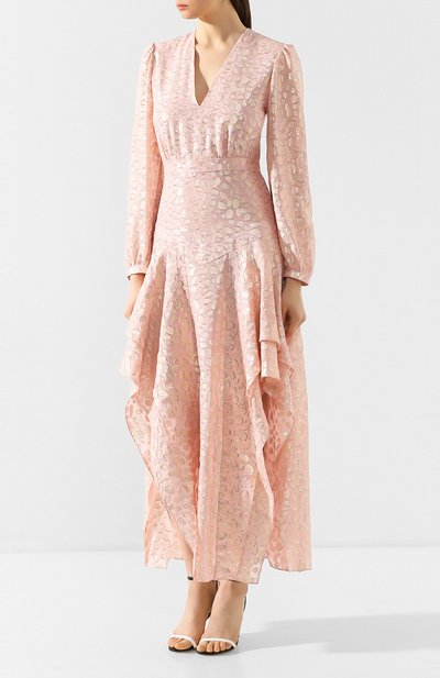 Шелковое платье STELLA MCCARTNEY розового цвета по цене 256500 руб., арт. 600466/S0A20, фото 3 Шелковое платье STELLA MCCARTNEY, арт. 600466/S0A20, фото 3