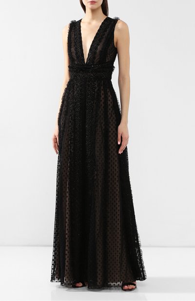 Платье ZUHAIR MURAD черного цвета по цене 451500 руб., арт. DRS19341/LMIX002, фото 3 Платье ZUHAIR MURAD, арт. DRS19341/LMIX002, фото 3