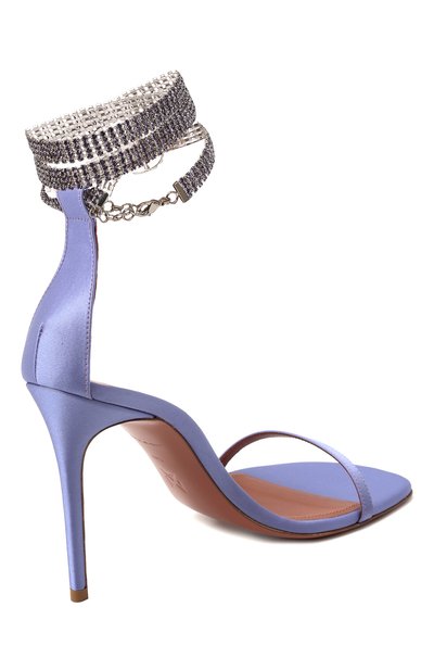 Текстильные босоножки giorgia crystal AMINA MUADDI, арт. GI0RGIA CRYSTAL SANDAL/SATIN/TANZANITE+TANZANITE C, фото 5