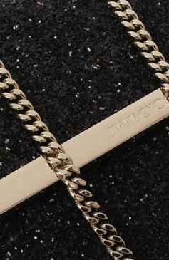 Женский клатч emmie JIMMY CHOO черного цвета, арт. EMMIE | Фото 3 (Материал: Текстиль; Ремень/цепочка: На ремешке; Размер: small; Женское Кросс-КТ: Клатч-клатчи, Вечерняя сумка)