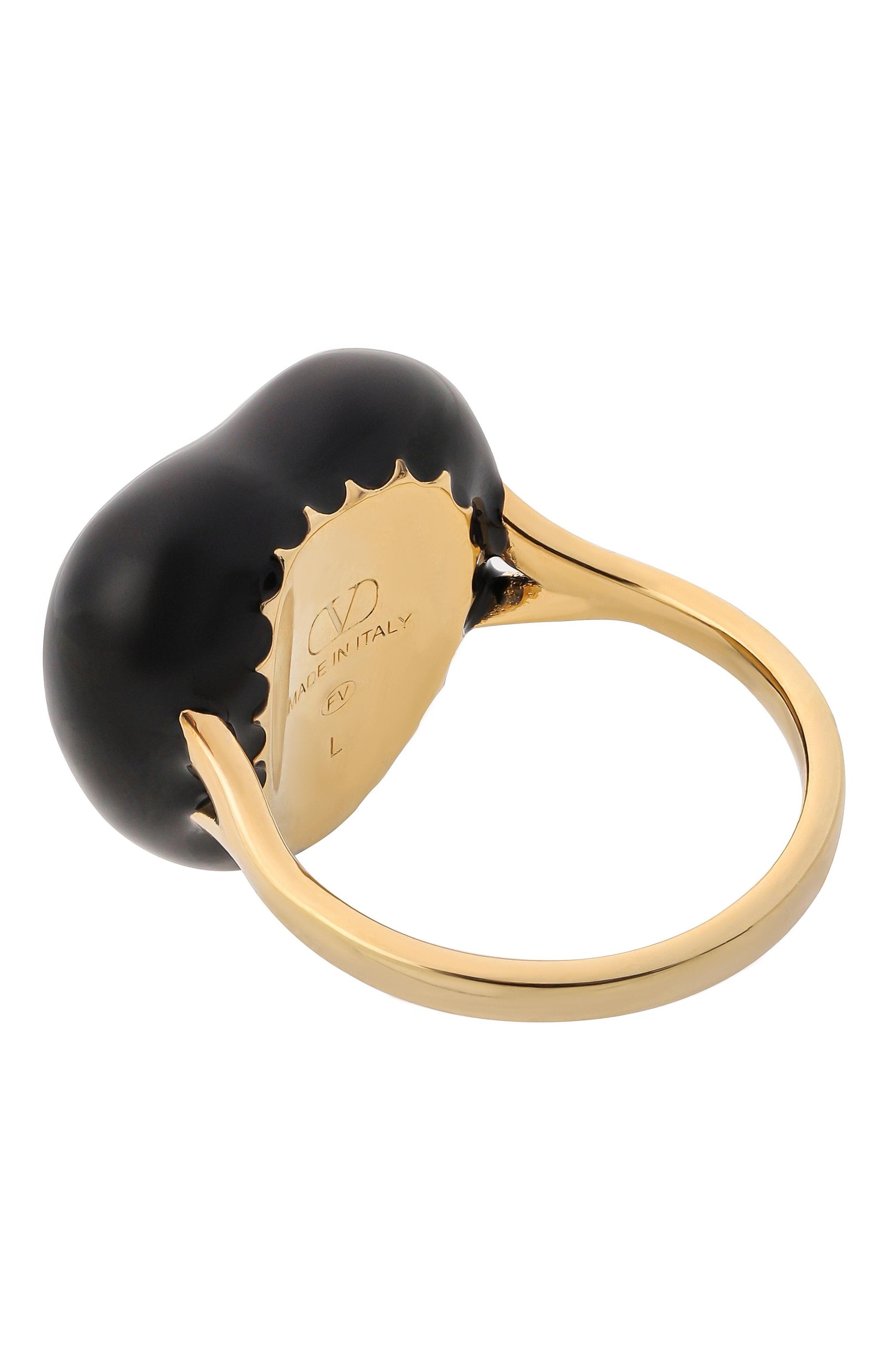 Кольцо coeur royal VALENTINO черного цвета по цене 49950 руб., арт. 8W2J0BJ4/MJP, фото 3 Кольцо coeur royal VALENTINO, арт. 8W2J0BJ4/MJP, фото 3