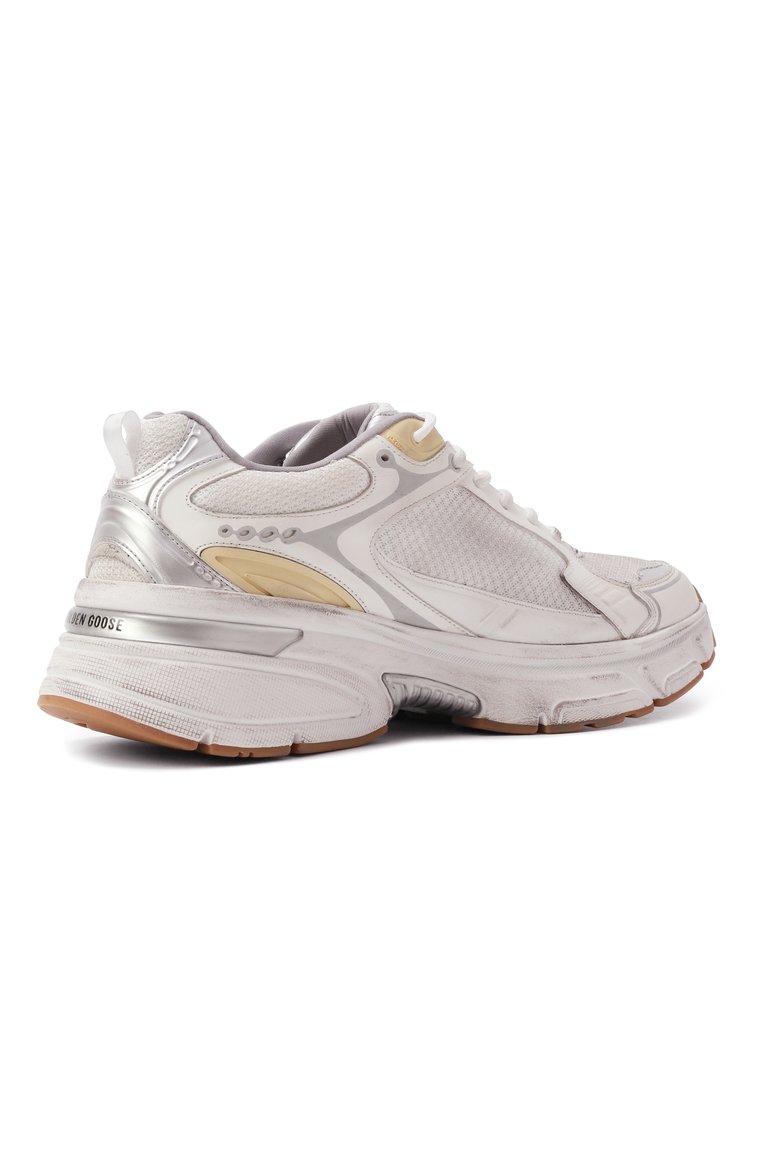 Мужские комбинированные кроссовки lightstar GOLDEN GOOSE DELUXE BRAND белого цвета, арт. GMF00724.F006476 | Фото 5 (Материал внешний: Текстиль, Натуральная кожа; Подошва: Массивная; Материал внутренний: Текстиль; Материал утеплителя: Без утеплителя; Кросс-КТ: Низкие; Стили: Классический; Автоматизация состава: Проставлено; Автоматизация ТО: Проставлено)