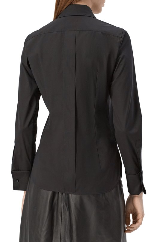 Хлопковая рубашка Max Mara KNUT Чёрный  KNUT Фото 4