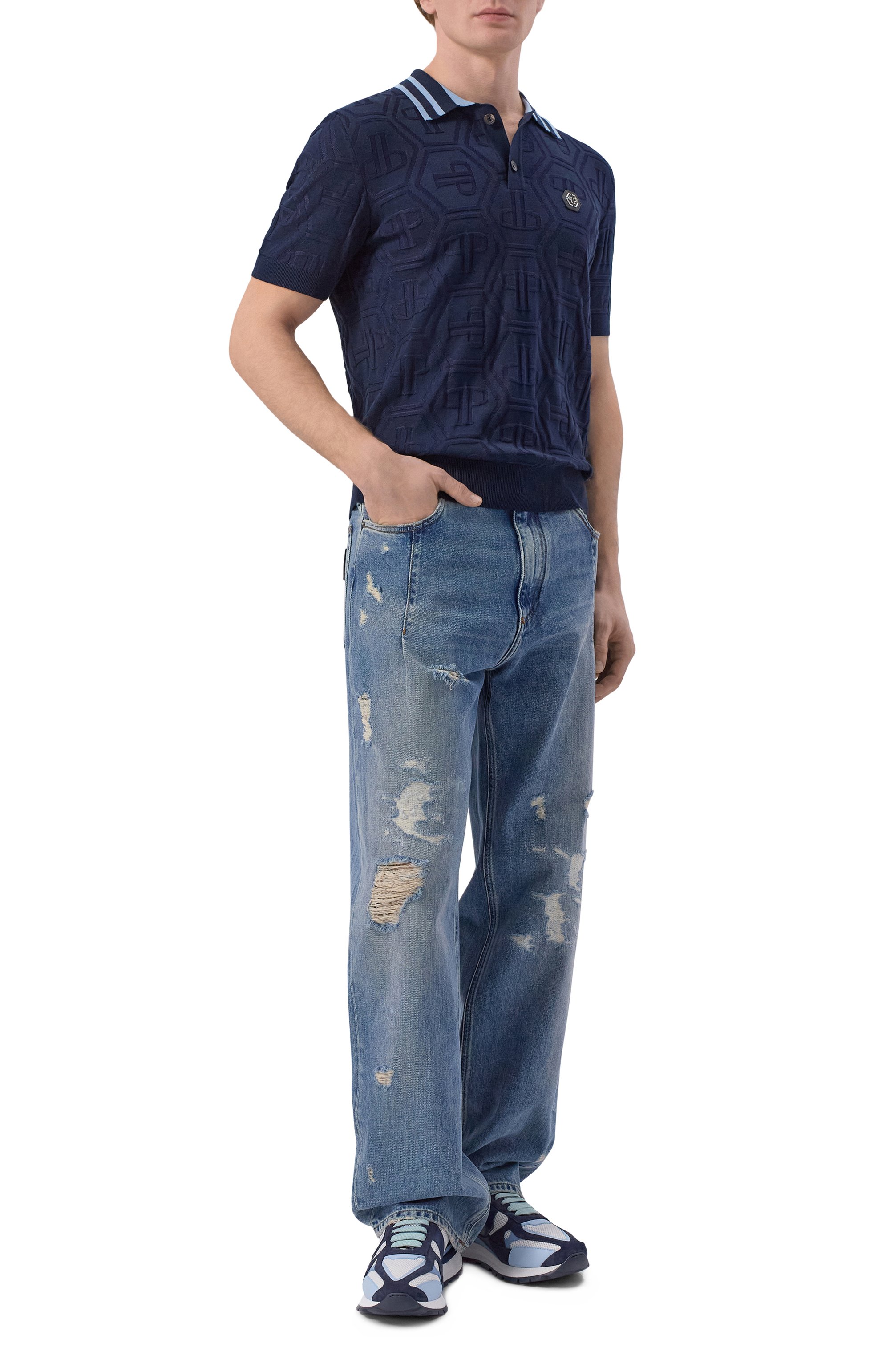 Комбинированные кроссовки titan edge PHILIPP PLEIN, арт. SAFS MSC4074 PLE022N, фото 2