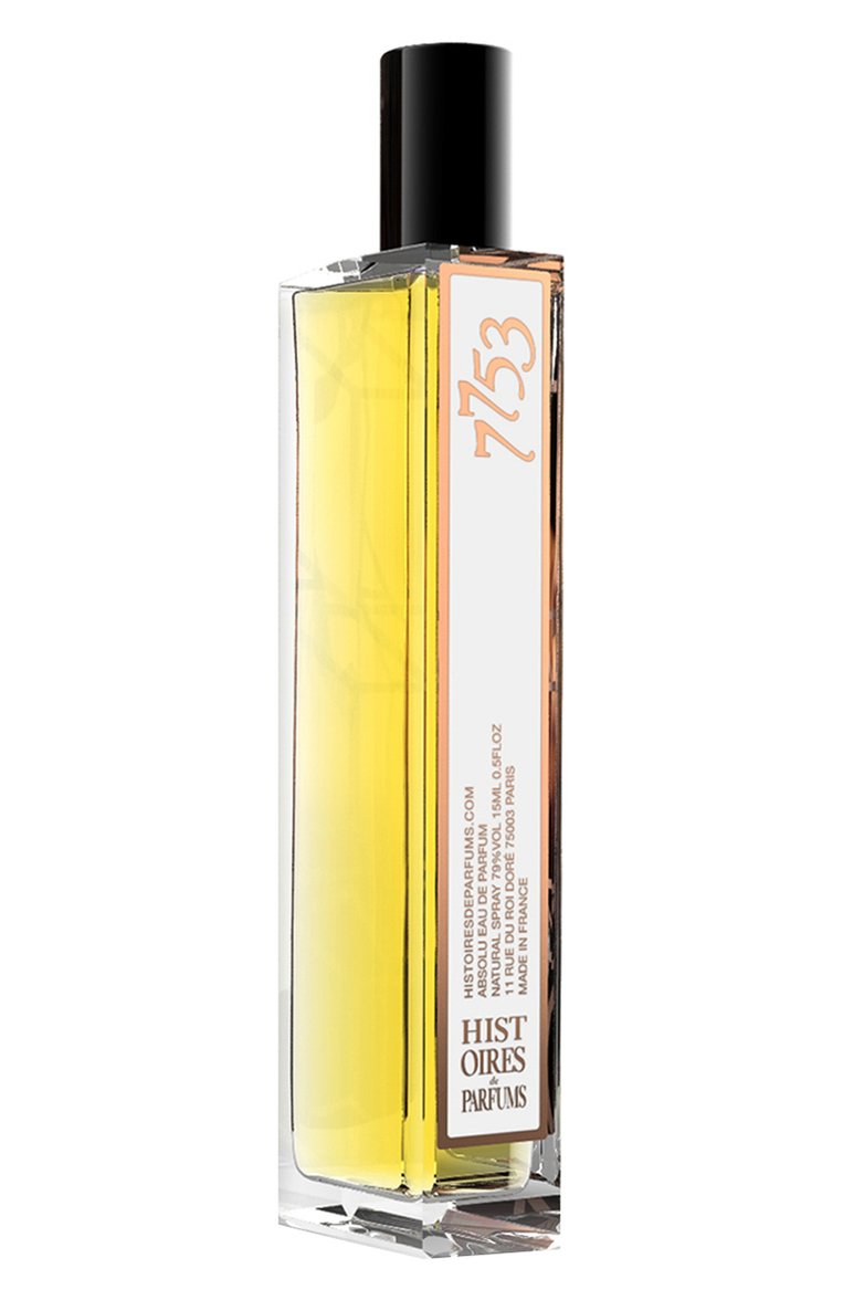 Парфюмерная вода 7753 (15ml) HISTOIRES DE PARFUMS бесцветного цвета, �арт. 7753B15 | Фото 1 (Нос: Не проставлено; Региональные ограничения белый список (Axapta Mercury): Не проставлено; Тип продукта - парфюмерия: Парфюмерная вода; Тип аромата: Древесный, Цветочный; Обьем косметики: 15ml; Ограничения доставки: flammable)