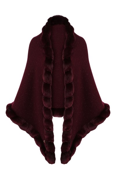 Кашемировая шаль с мехом шиншиллы LORO PIANA, арт. FAI8717, фото 1