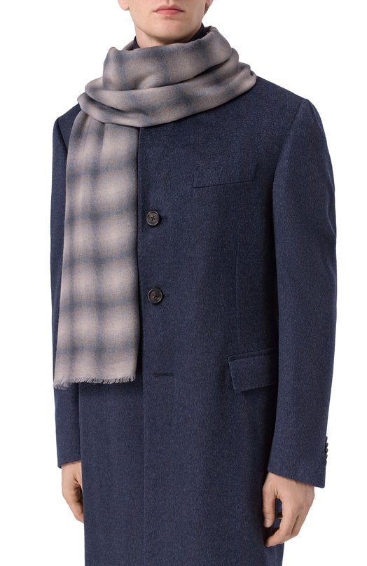 Шарф из шерсти и кашемира Giorgio Armani GM002218/AF20341 Серый  GM002218/AF20341 Фото 2
