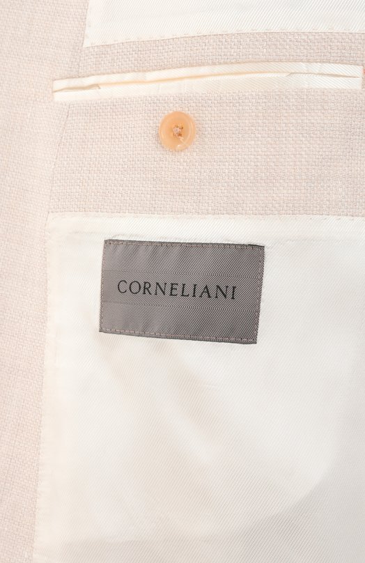 Пиджак изо льна и шерсти Corneliani 25X009-2518258 Кремовый  25X009-2518258 Фото 9