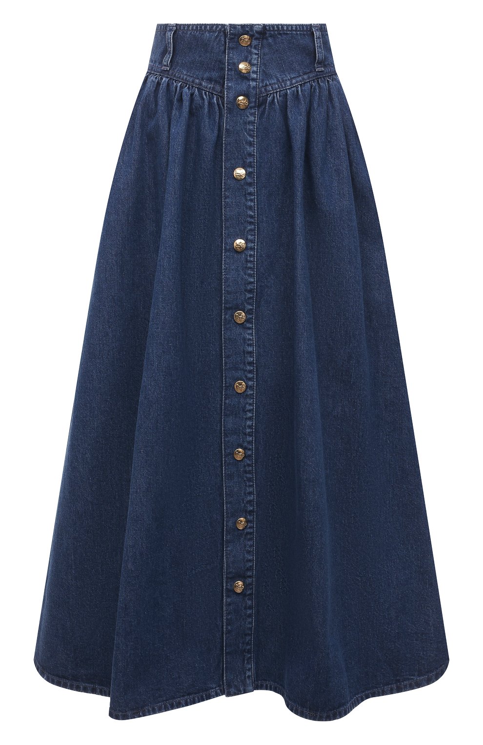 Джинсовая юбка CELINE синего цвета по цене 98950 руб., арт. 2S108459N, фото 1 Джинсовая юбка CELINE, арт. 2S108459N, фото 1