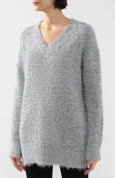 Свитер MSGM серебряного цвета по цене 41650 руб., арт. 2742MDM255 195971, фото 3 Свитер MSGM, арт. 2742MDM255 195971, фото 3